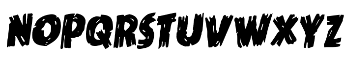 Dokter Monstro Staggered Rotalic Font LOWERCASE