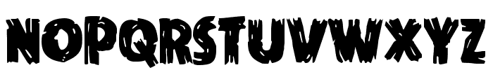 Dokter Monstro Staggered Font UPPERCASE