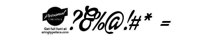 Dollie Script Personal Use Font OTHER CHARS