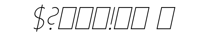 Dominik Thin Italic Font OTHER CHARS