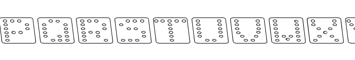 Domino flad kursiv omrids Font LOWERCASE