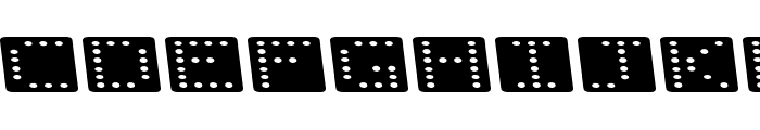 Domino flad kursiv Font LOWERCASE