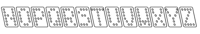 Domino normal kursiv omrids Font LOWERCASE