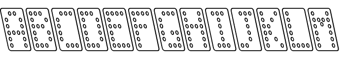 Domino smal kursiv omrids Font LOWERCASE