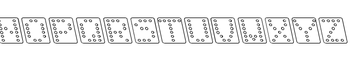 Domino square kursiv omrids Font LOWERCASE