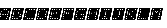 Domino square kursiv Font UPPERCASE