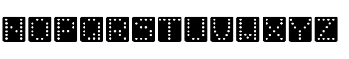 Domino square Font LOWERCASE