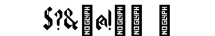 Domion Gothic Regular Font OTHER CHARS
