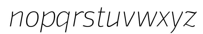 Domotika Trial Thin Italic Font LOWERCASE
