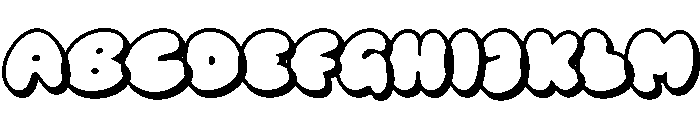 Donut Punk Demo Extrude Font UPPERCASE