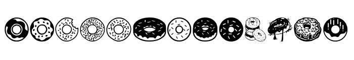 Donuts Icons Font UPPERCASE