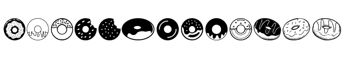 Donuts Icons Font LOWERCASE