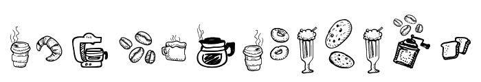 Doodle Coffee Scents Font LOWERCASE