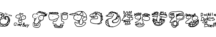 Doodle Dudes of Doom Font UPPERCASE