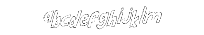 Doodle Sketch Demo Italic Font LOWERCASE