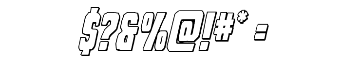 Dorian Gore 3D Italic Font OTHER CHARS