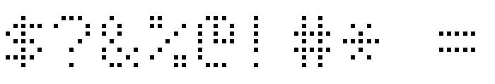 Dot Matrix Normal Font OTHER CHARS