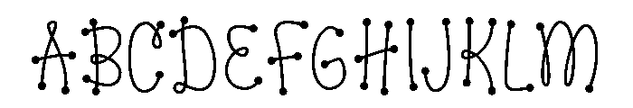 Dots of Fun Regular Font UPPERCASE