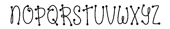 Dots of Fun Regular Font UPPERCASE