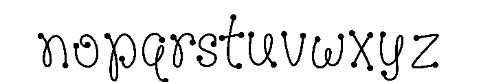 Dots of Fun Regular Font LOWERCASE