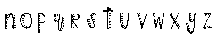 Dottie Daze Font LOWERCASE