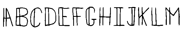 Double Neat Regular Font UPPERCASE