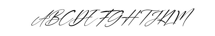 Double Signature Italic Font UPPERCASE