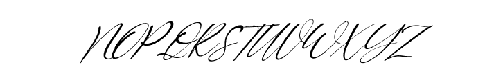 Double Signature Italic Font UPPERCASE