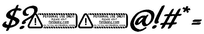 Douglast PERSONAL USE ONLY! Font OTHER CHARS
