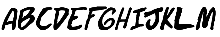 Doujinshi Pro Bold Italic Font UPPERCASE
