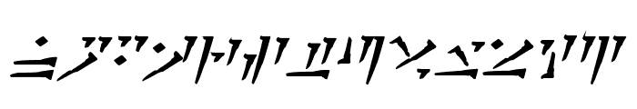 Dovahkiin Bold Italic Font LOWERCASE