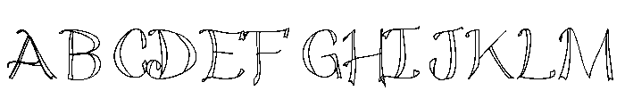 doodled Font UPPERCASE
