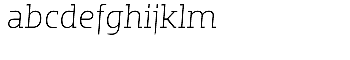 Dobra Slab Light Italic Font LOWERCASE