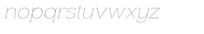 Donnerstag Hairline Italic Font LOWERCASE
