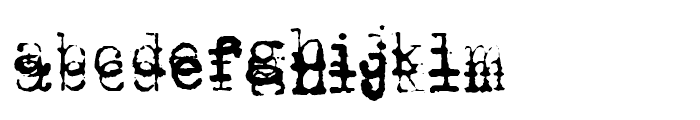 Double Hitter Regular Font LOWERCASE