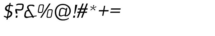 Downtempo Light Italic Font OTHER CHARS