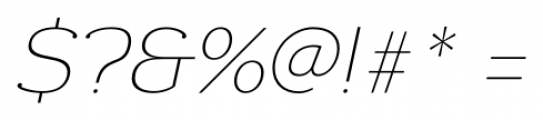 Donnerstag Thin Italic Font OTHER CHARS