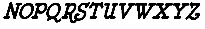 DOM Ballpoint Serif DOM Ballpoint Bold Condensed Italic Font UPPERCASE