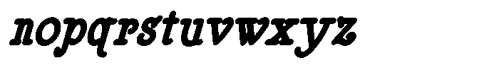 DOM Ballpoint Serif DOM Ballpoint Bold Condensed Italic Font LOWERCASE