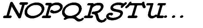 DOM Ballpoint Serif DOM Ballpoint Bold Expanded Italic Font UPPERCASE