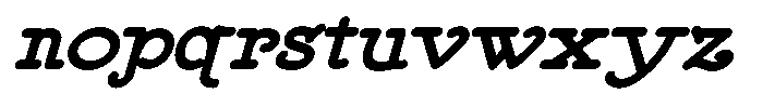 DOM Ballpoint Serif DOM Ballpoint Bold Expanded Italic Font LOWERCASE