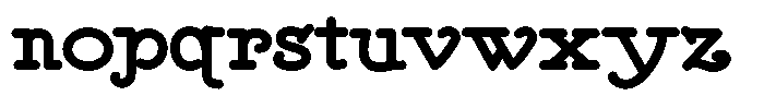 DOM Ballpoint Serif DOM Ballpoint Bold Expanded Font LOWERCASE