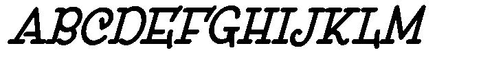 DOM Ballpoint Serif DOM Ballpoint Condensed Italic Font UPPERCASE