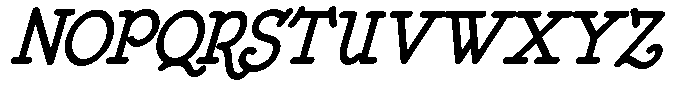 DOM Ballpoint Serif DOM Ballpoint Condensed Italic Font UPPERCASE