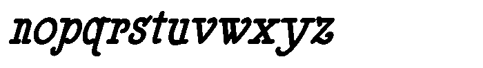 DOM Ballpoint Serif DOM Ballpoint Condensed Italic Font LOWERCASE