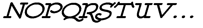 DOM Ballpoint Serif DOM Ballpoint Expanded Italic Font UPPERCASE