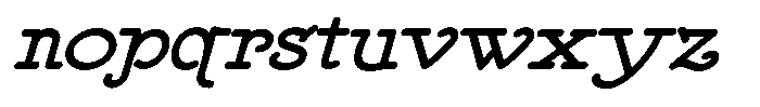 DOM Ballpoint Serif DOM Ballpoint Expanded Italic Font LOWERCASE