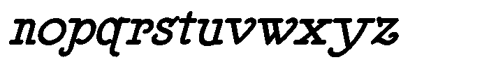 DOM Ballpoint Serif DOM Ballpoint Italic Font LOWERCASE