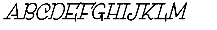 DOM Ballpoint Serif DOM Ballpoint Light Condensed Italic Font UPPERCASE