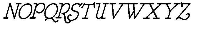 DOM Ballpoint Serif DOM Ballpoint Light Condensed Italic Font UPPERCASE